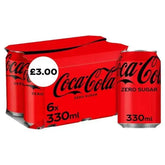 Coca-Cola Zero Sugar 6 x 330ml (Case of 4)  Adomoo